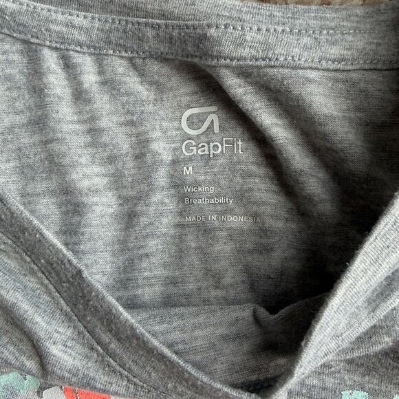 GAP Kids Gray Tank Top & Biker Shorts Floral Pattern Size L - Picture 2 of 3